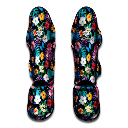 Colorful Tropical Jungle Hawaiian Print Muay Thai Shin Guard