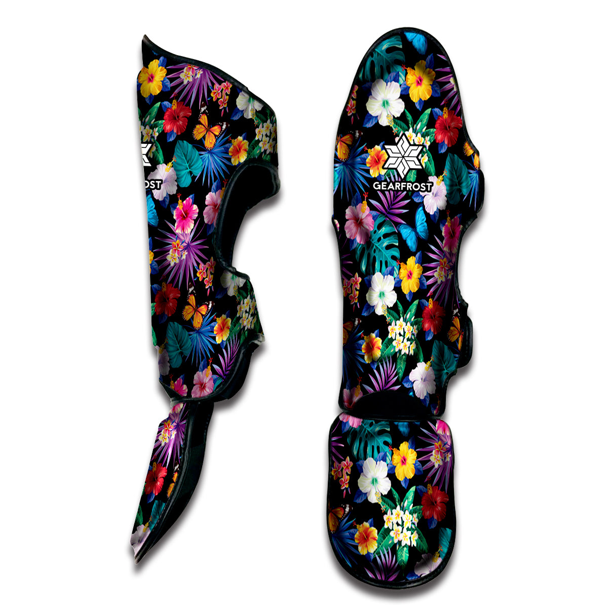Colorful Tropical Jungle Hawaiian Print Muay Thai Shin Guard