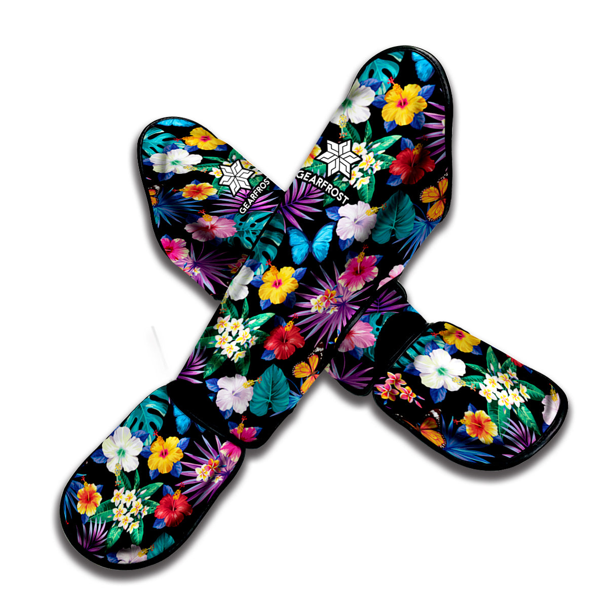 Colorful Tropical Jungle Hawaiian Print Muay Thai Shin Guard