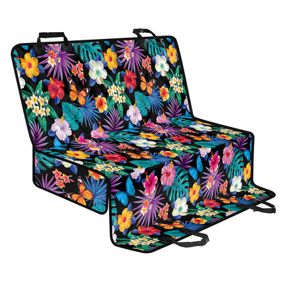 Colorful Tropical Jungle Hawaiian Print Pet Car Back Seat Cover