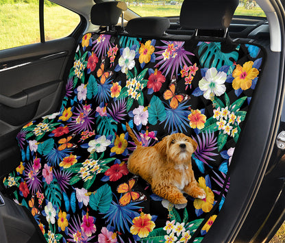 Colorful Tropical Jungle Hawaiian Print Pet Car Back Seat Cover