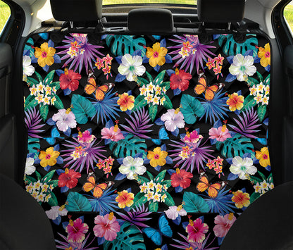 Colorful Tropical Jungle Hawaiian Print Pet Car Back Seat Cover