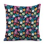 Colorful Tropical Jungle Hawaiian Print Pillow Cover