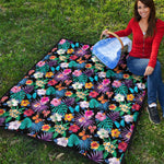 Colorful Tropical Jungle Hawaiian Print Quilt