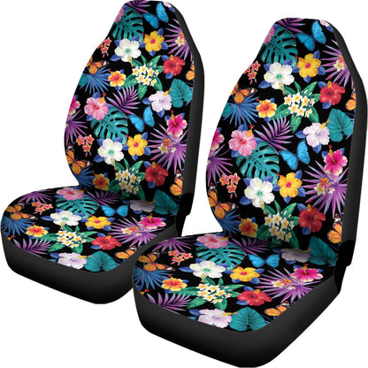 Colorful Tropical Jungle Hawaiian Print Universal Fit Car Seat Covers