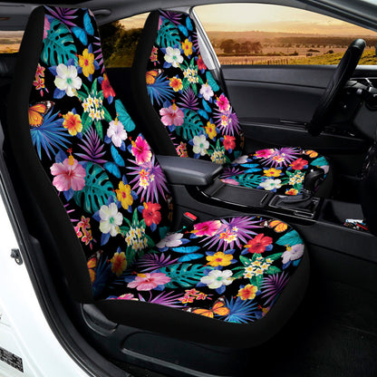 Colorful Tropical Jungle Hawaiian Print Universal Fit Car Seat Covers