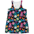 Colorful Tropical Jungle Hawaiian Print Women's Racerback Tank Top