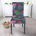 Colorful Tropical Leaves Pattern Print Dining Chair Slipcover