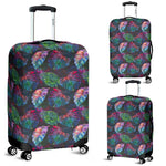 Colorful Tropical Leaves Pattern Print Luggage Cover GearFrost