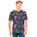 Colorful Tropical Leaves Pattern Print Men's T-Shirt