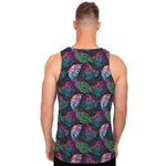 Colorful Tropical Leaves Pattern Print Men's Tank Top