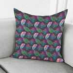 Colorful Tropical Leaves Pattern Print Pillow Cover