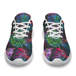 Colorful Tropical Leaves Pattern Print Sport Shoes GearFrost