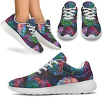 Colorful Tropical Leaves Pattern Print Sport Shoes GearFrost