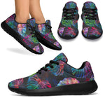 Colorful Tropical Leaves Pattern Print Sport Shoes GearFrost