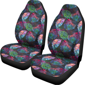 Colorful Tropical Leaves Pattern Print Universal Fit Car Seat Covers