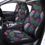 Colorful Tropical Leaves Pattern Print Universal Fit Car Seat Covers
