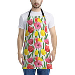 Colorful Tulip Pattern Print Apron