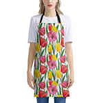 Colorful Tulip Pattern Print Apron