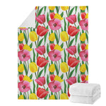 Colorful Tulip Pattern Print Blanket