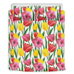 Colorful Tulip Pattern Print Duvet Cover Bedding Set