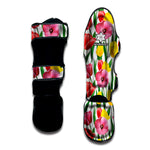 Colorful Tulip Pattern Print Muay Thai Shin Guard