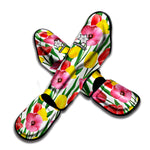 Colorful Tulip Pattern Print Muay Thai Shin Guard