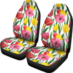 Colorful Tulip Pattern Print Universal Fit Car Seat Covers