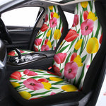 Colorful Tulip Pattern Print Universal Fit Car Seat Covers