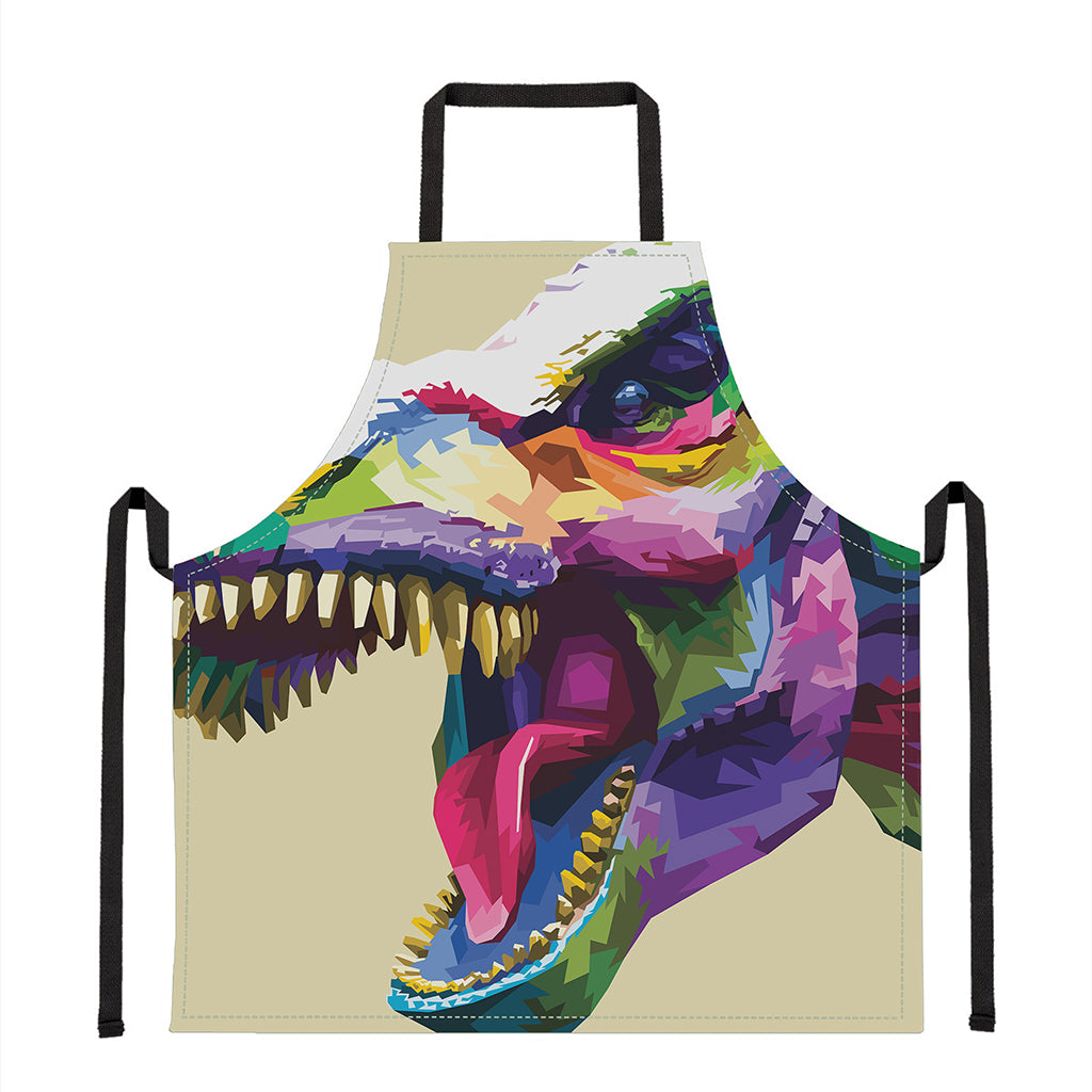 Colorful Tyrannosaurus Rex Print Apron