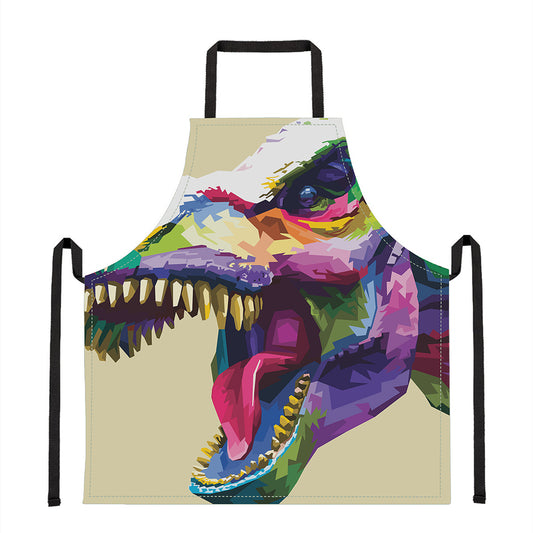 Colorful Tyrannosaurus Rex Print Apron