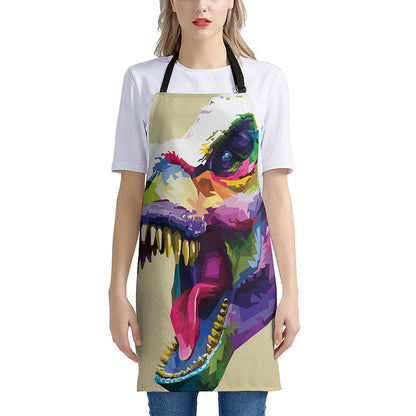 Colorful Tyrannosaurus Rex Print Apron