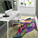 Colorful Tyrannosaurus Rex Print Area Rug