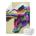Colorful Tyrannosaurus Rex Print Blanket