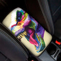 Colorful Tyrannosaurus Rex Print Car Center Console Cover