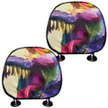 Colorful Tyrannosaurus Rex Print Car Headrest Covers