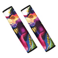 Colorful Tyrannosaurus Rex Print Car Seat Belt Covers