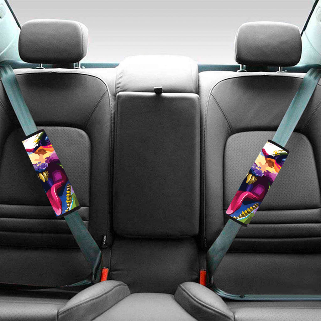 Colorful Tyrannosaurus Rex Print Car Seat Belt Covers