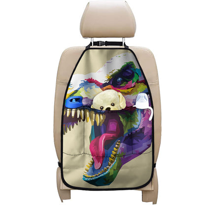 Colorful Tyrannosaurus Rex Print Car Seat Organizers