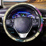 Colorful Tyrannosaurus Rex Print Car Steering Wheel Cover