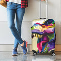 Colorful Tyrannosaurus Rex Print Luggage Cover