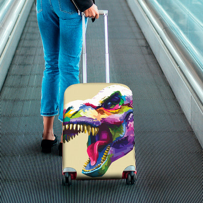 Colorful Tyrannosaurus Rex Print Luggage Cover