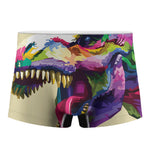 Colorful Tyrannosaurus Rex Print Men's Boxer Briefs