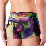 Colorful Tyrannosaurus Rex Print Men's Boxer Briefs