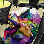 Colorful Tyrannosaurus Rex Print Pet Car Back Seat Cover