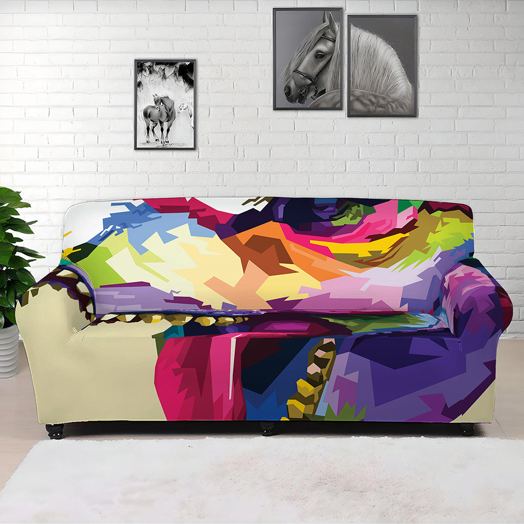 Colorful Tyrannosaurus Rex Print Sofa Cover