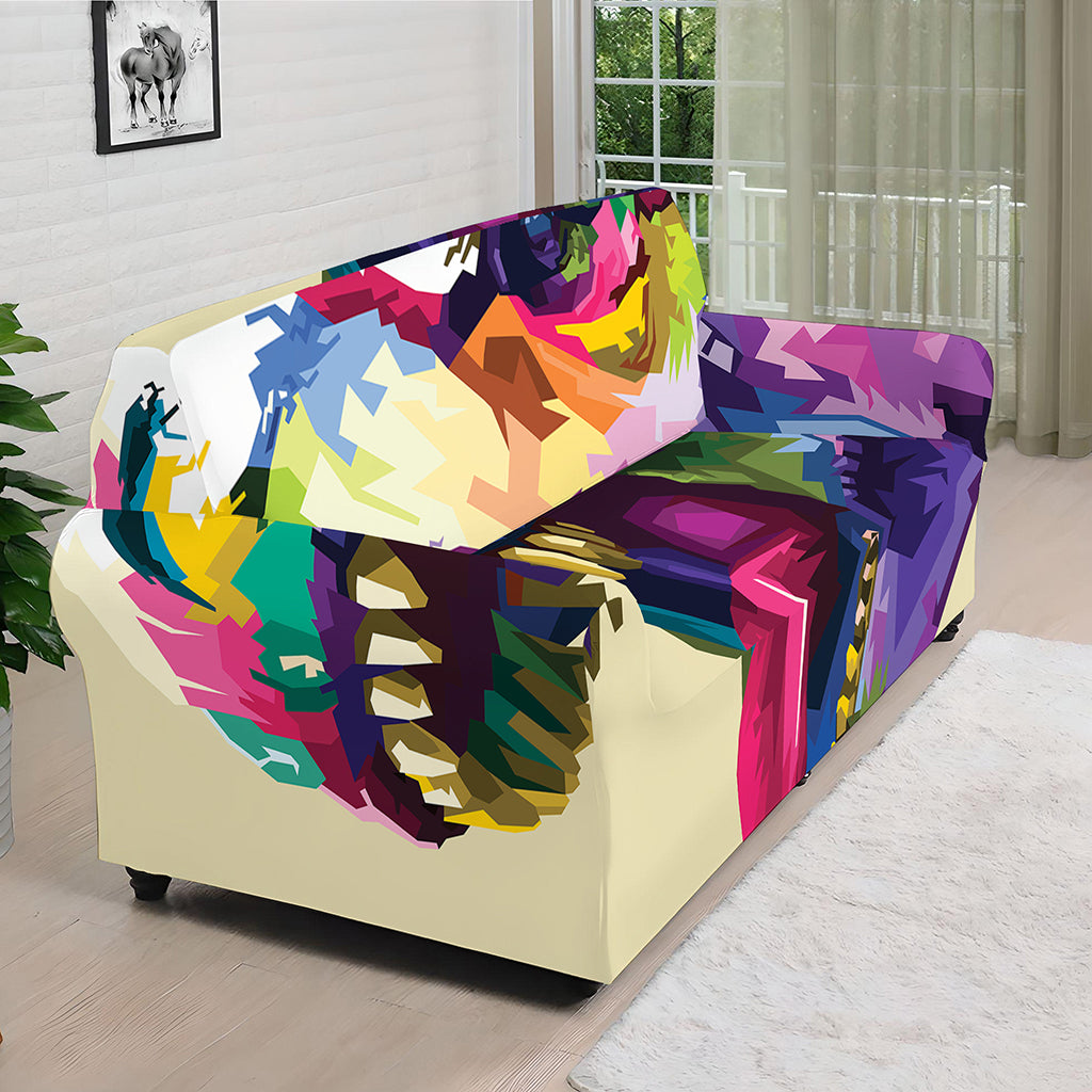 Colorful Tyrannosaurus Rex Print Sofa Cover