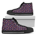 Colorful UFO Pattern Print Black High Top Sneakers