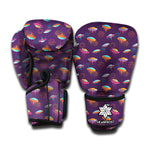 Colorful UFO Pattern Print Boxing Gloves