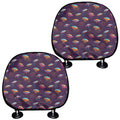 Colorful UFO Pattern Print Car Headrest Covers